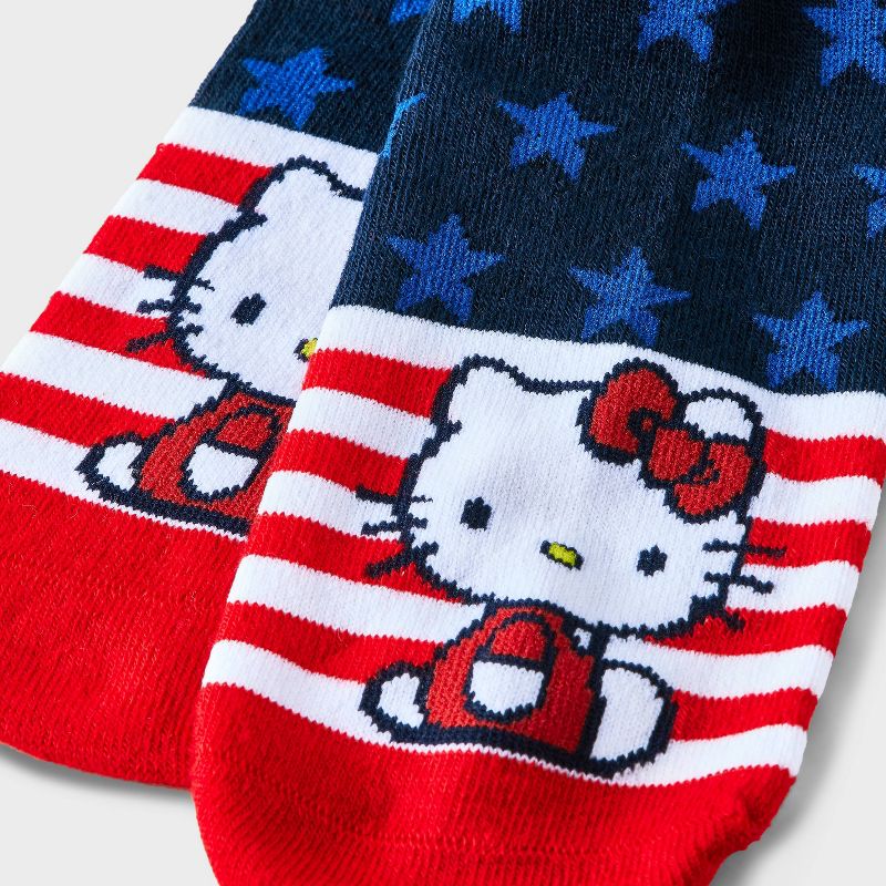 Women&#39;s Hello Kitty Americana Low Cut Socks - Red 4-10, 3 of 4