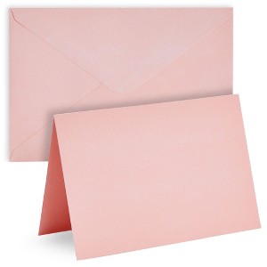 Sustainable Greetings 48 Pack Pink Blank Cards and Envelopes, 4x6 Printable Greeting Cards for Baby Showers, Wedding Invitations, Birthdays - 1 of 4