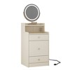 CAVINAS 3 In 1 Vanity Desk Small Vanity Set with Charging Station, Hidden Stool for Apartment, Bedroom - 2 of 4