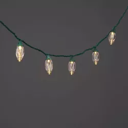 25ct LED C9 Smooth String Lights White with Green Wire - Wondershop™