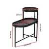 FONTOI 2-Tier Side Table with Storage, Sofa Table for Living Room Metal Frame, Wooden Desk End Table Black, 15.35"*28.03"*29.15" - 3 of 4