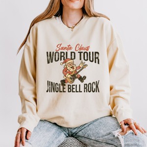 Jingle Bell Rock World Tour - Womens Lightweight Garment Dyed Sweatshirt - 1 of 2