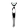 Slickblue Women's Classic Engagement Stainless Steel Ring with Clear CZ Center Stone, Size 5-10 - 4 of 4