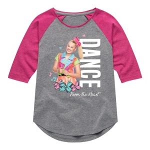 Girls' JoJo Siwa Dance From the Heart  - Athletic Heather/Fuchsia - X-Large - 1 of 4