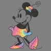 Junior's Mickey & Friends Rainbow Tie-Dye Minnie Mouse Cowl Neck Sweatshirt - image 2 of 4