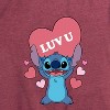 Women's - Lilo and Stitch - Luv U Short Sleeve Graphic T-Shirt - 2 of 4