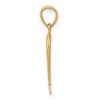 Black Bow Jewelry 14k Yellow Gold Italian Horn Pendant, 4.5 x 22mm - 2 of 4