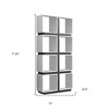 71" White Wood Eight Tier Cube Bookcase - 3 of 4