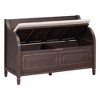 NicBex Modern 41.9" Storage Bench with High Back for Living Room and Entryway - 4 of 4