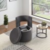 Sapphtopaz Velvet Swivel Accent Chair with Button Tufted Backrest Upholstered Barrel Chairs with Storage Curved Chairs for Living Room, Bedroom - 2 of 4