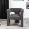 KINWELL 28" Wide Boucle Upholstered Square Armchair - 3 of 4