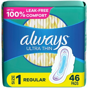 Always Ultra Thin Pads - Regular Absorbency - Size 1 - 1 of 4