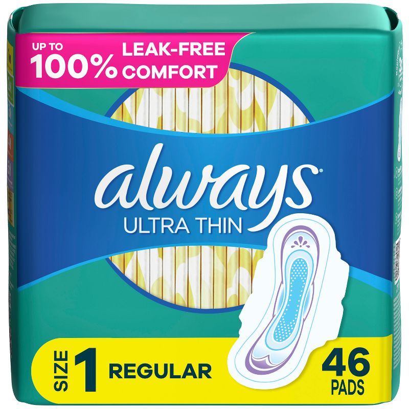 Always Ultra Thin Pads - Regular Absorbency - Size 1, 1 of 11