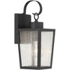 John Timberland Thebes 13 1/4" High Farmhouse Rustic Outdoor Wall Light Fixture Mount Porch House Set of 2 Textured Black Finish Clear Glass Shade - 4 of 4