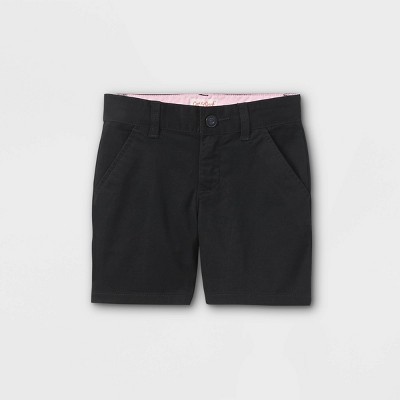 Toddler Girls' Uniform Chino Shorts - Cat & Jack™ Black