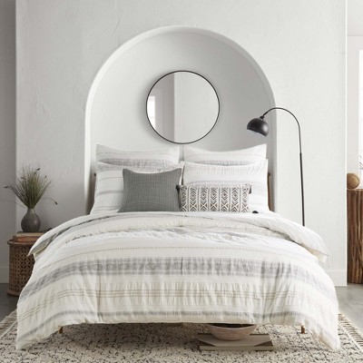 King Taupe Cotton Duvet Set with Polyfill
