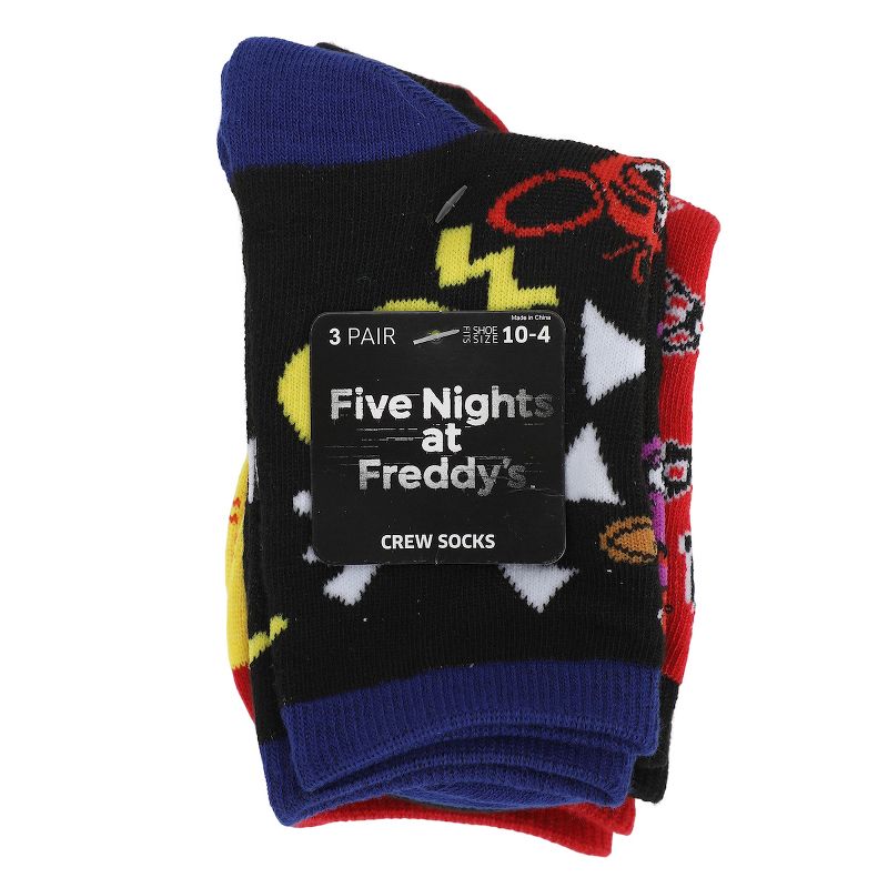 Five Nights At Freddy's Pizza Party Youth 3-Pair Crew Socks, 5 of 6
