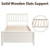 NicBex Twin Size Wooden Platform Bed, Modern Bed Frame with Headboard and Slat Support for Bedroom, Easy Assembly - 4 of 4