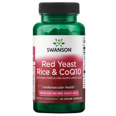 Swanson Red Yeast Rice and Coq10 - Traditional Formula 60 Veggie Capsules.
