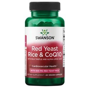 Swanson Red Yeast Rice and Coq10 - Traditional Formula 60 Veggie Capsules. - 1 of 2