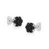 Haus of Brilliance Silver 1/4 Cttw Color Diamond Cluster Flower Earrings - 3 of 4
