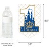 Big Dot of Happiness 1st Birthday Royal Prince Charming - First Birthday Party Bunting Banner - Party Decorations - Happy 1st Birthday - 2 of 4
