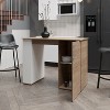XIYUYEU Kitchen Island Table Combo with 1 Door and Open Storage for Kitchen, Dining Room - 2 of 4