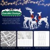 GlasFlength Decorative Objects Elk Deer Sled Decoration Christmas Deer Outdoor Yard Decoration Courtyard Elk Decoration, White, 47.24"*23.62"*7.87" - 4 of 4