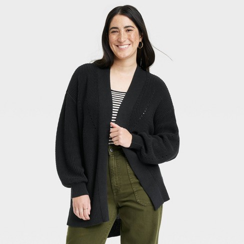 Women s Open Front Cardigan Universal Thread Black XS