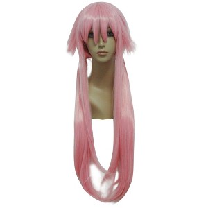 Unique Bargains Women's Wigs 33" Pink with Wig Cap - 1 of 4