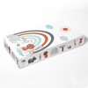 Bacati - Jungle Safari Aqua Orange Gray 4 pc Cotton Crib Bedding Set with Diaper Caddy - 4 of 4