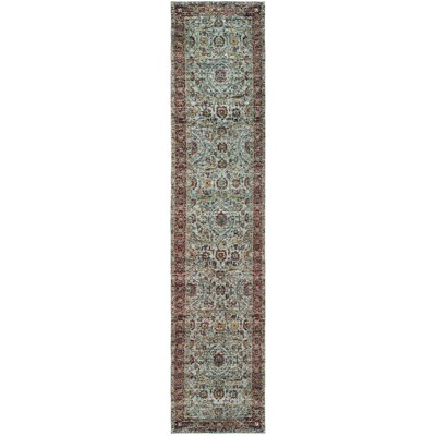 Oriental Weavers Andorra 7155A Blue/ Red Indoor Area Rug - 2'6" x 12'