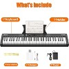 61 Key Keyboard Piano, Protable Electric Semi-Weighted Piano Keyboard for Beginner/Professional, With Built In Speakers, Pedal - 3 of 4