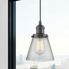 Cone - 1 Light Cord Hung Mini Pendant In Industrial Style-8 Inches Tall and 6 Inches Wide - 2 of 2