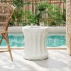 Christopher Knight Home Sadie Outdoor Modern Lightweight Concrete Round Side Table, Antique White - 2 of 4