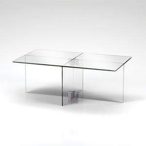 16' Cosmopolitan Clear Glass Coffee Table - Henn&Hart - 1 of 4