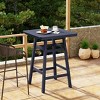 WestinTrends Malibu 30" All Weather HDPE Outdoor Patio Square Counter Height Bistro Table with Umbrella Hole - 2 of 4