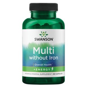Swanson Multi without Iron +Energy 90 Capsules. - 1 of 1