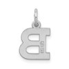 Black Bow Jewelry Sterling Silver, Amanda Collection Small Block Style Initial B Pendant - 3 of 4
