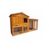 LAOTIES Large Wooden Rabbit Hutch,2 Tier Outdoor Bunny Cage And Chicken Coop With Run,Weatherproof Small Animal House - 4 of 4