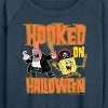 Women's - SpongeBob SquarePants - Hooked On Halloween Lightweight French Terry Wide Neck Long Sleeve Shirt - 2 of 4