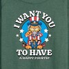 Women's - Garfield - Want You To Have A Happy Fourth Lightweight French Terry Wide Neck Long Sleeve Shirt - 2 of 4