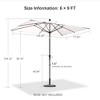 PURPLE LEAF Patio Umbrella Outdoor Table Umbrella Aluminum Frame Market Umbrella Sun Umbrella with 8 Sturdy Ribs - 2 of 4