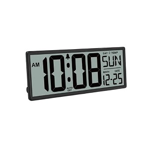 Aoibox 14.5'' Large Digital Wall Clock with Jumbo Numbers, Temperature and Date Display - Easy to Read and Set, Auto DST - 1 of 4