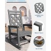 Outdoor Adirondack Rocking Chair - All-Weather HDPE Fire Pit Chair with Wide Backrest, 380LB Capacity - Patio, Garden, Backyard & Lawn - 4 of 4