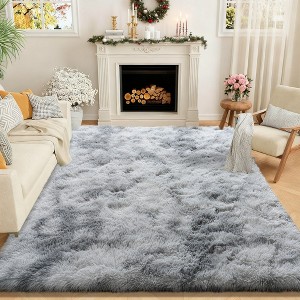 5x7 Area Rugs for Bedroom, Soft Fluffy Shaggy Rug for Living Room Kids Room Home Decor - 1 of 4