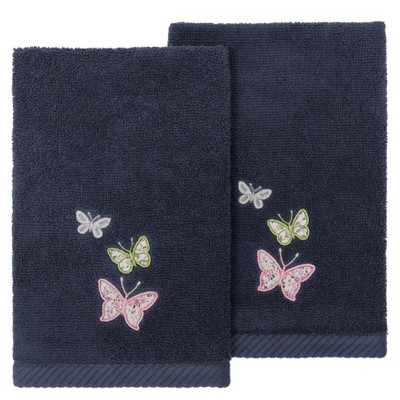 Linum Home Textiles 100% Turkish Cotton MARIPOSA Embellished Towel Set