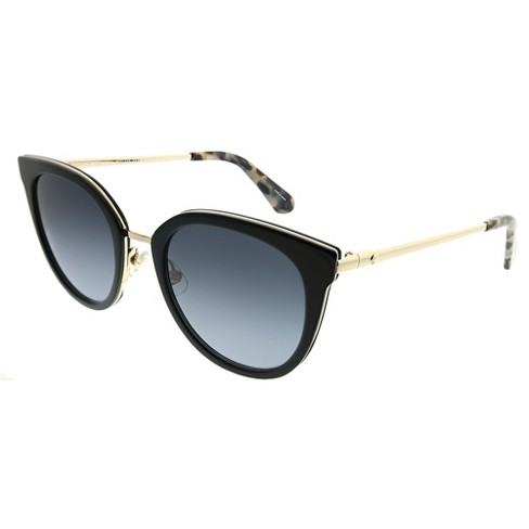 Kate Spade Jazzlyn/S 2M2 9O Womens Cat-Eye Sunglasses Black Gold 51mm