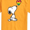 Men's - Peanuts - Snoopy Rainbow Heart Short Sleeve Graphic T-Shirt - 2 of 4