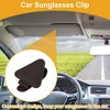 Unique Bargains Universal Car Sunglasses Clip with Magnetic PU Leather 3.15"x2.36" 1 Pc - 2 of 4